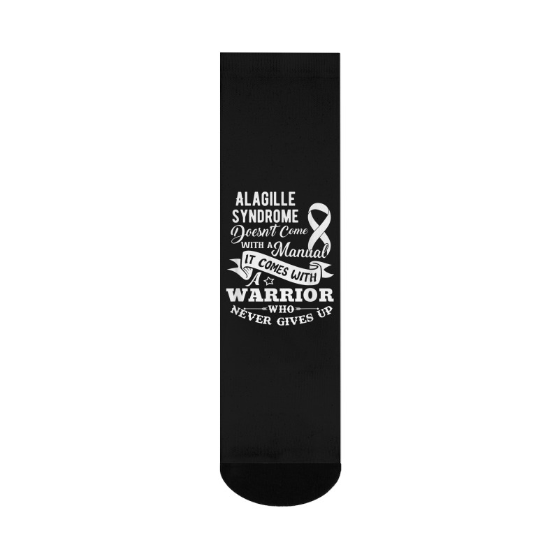 Alagille Syndrome Doesn't Come With A Manual Warrior T Shirt Crew Socks | Artistshot