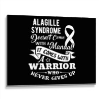 Alagille Syndrome Doesn't Come With A Manual Warrior T Shirt Metal Print Horizontal | Artistshot