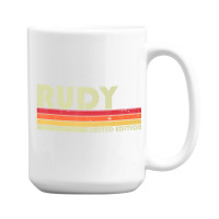 Rudy Name Personalized Retro Vintage Birthday 15 Oz Coffee Mug | Artistshot