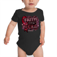 Disabled Adults T  Shirt Disabled Adults Awareness Ribbon Faith Over F Baby Bodysuit | Artistshot