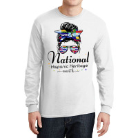 Vintage National Hispanic Heritage Month Latino Countries Messy Bun Long Sleeve Shirts | Artistshot