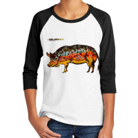 Funny Fly Fishing Pig Hog With Brown Trout Skin Tenkara Pullover Hoodi Youth 3/4 Sleeve | Artistshot