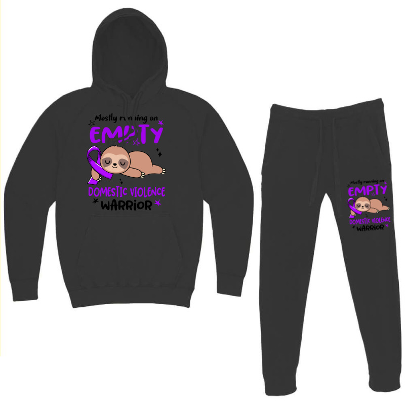 Domestic Violence Awareness T  Shirt Mostly Running On Empty Domestic Hoodie & Jogger set by hardlyvagabond | Artistshot