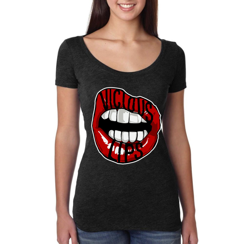 Vicious Lips Women's Triblend Scoop T-shirt by JACQUELINEJACKSON | Artistshot