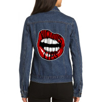 Vicious Lips Ladies Denim Jacket | Artistshot