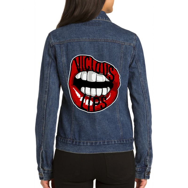 Vicious Lips Ladies Denim Jacket by JACQUELINEJACKSON | Artistshot