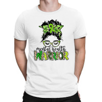 Mental Health Warrior Messy Bun Mental Health Matters T-shirt | Artistshot