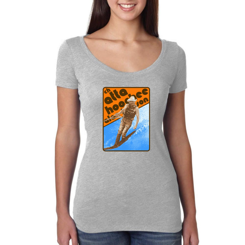 Waterskiing Retro Country Fan Art Women's Triblend Scoop T-shirt by cm-arts | Artistshot