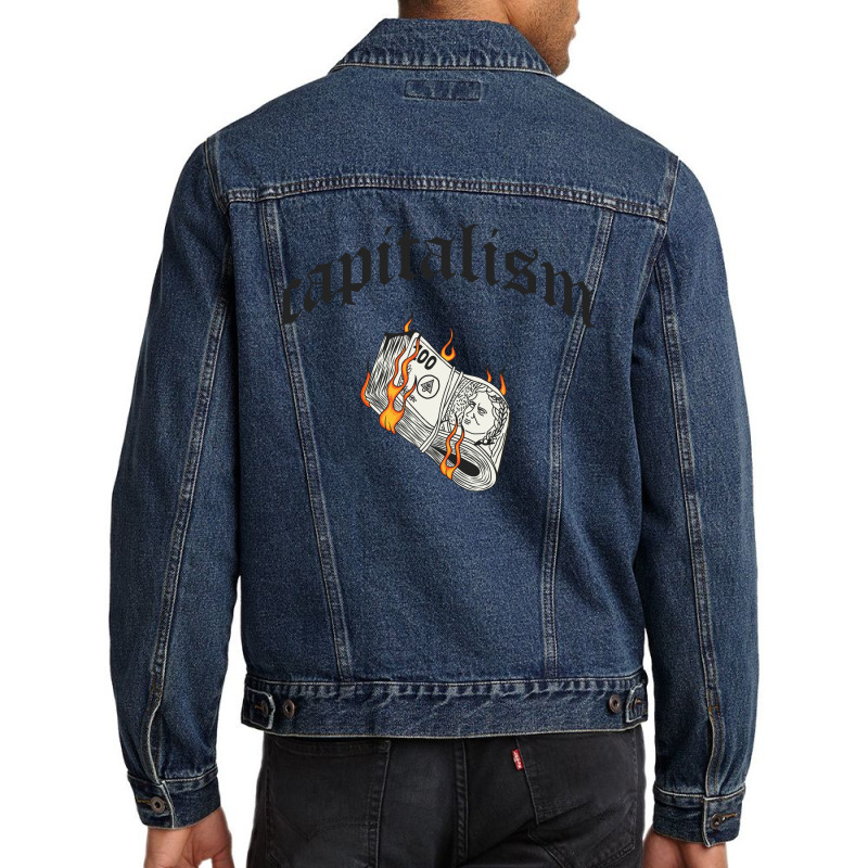 Capitalism Men Denim Jacket by VixieHattori | Artistshot