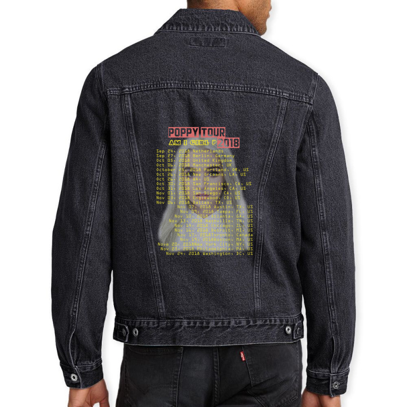 Poppy Tour Back Men Denim Jacket | Artistshot