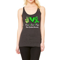 Tissue Donation Awareness Peace Love Hope Green Ribbon T Shirt Racerback Tank | Artistshot