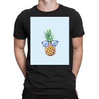 Pineapple At Sea, Pineapple In Glasses Graphic T-shirt | Artistshot