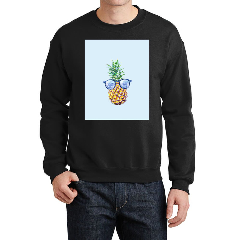 Pineapple At Sea, Pineapple In Glasses Graphic Crewneck Sweatshirt | Artistshot