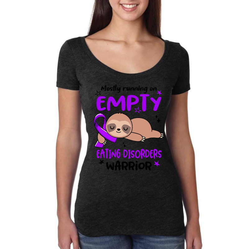 Eating Disorders Awareness T  Shirt Mostly Running On Empty Eating Dis Women's Triblend Scoop T-shirt by hardlyvagabond | Artistshot