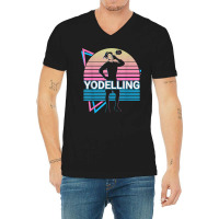 Yodelling Retro V-neck Tee | Artistshot