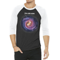 You Are Here Astronomy Milky Way Solar System Galaxy Space 3/4 Sleeve Shirt | Artistshot