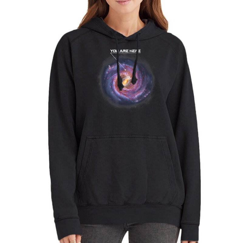 You Are Here Astronomy Milky Way Solar System Galaxy Space Vintage Hoodie by JuniorFrye | Artistshot