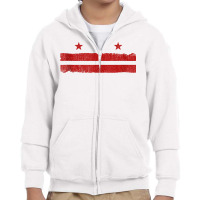 Distressed Washington Dc Flag District Of Columbia Flag Tank Top Youth Zipper Hoodie | Artistshot