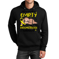 Endometriosis Awareness T  Shirt Mostly Running On Empty Endometriosis Unisex Hoodie | Artistshot