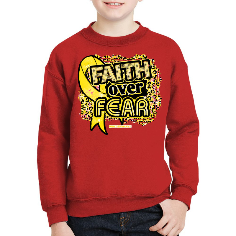 Endometriosis T  Shirt Endometriosis Awareness  Ribbon Faith Over Fear Youth Sweatshirt by hardlyvagabond | Artistshot