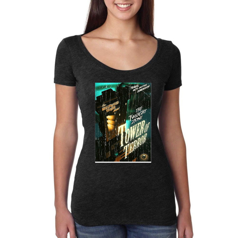 Hollywood Tower - Time Travel Gift Women's Triblend Scoop T-shirt by DesmondBalts | Artistshot