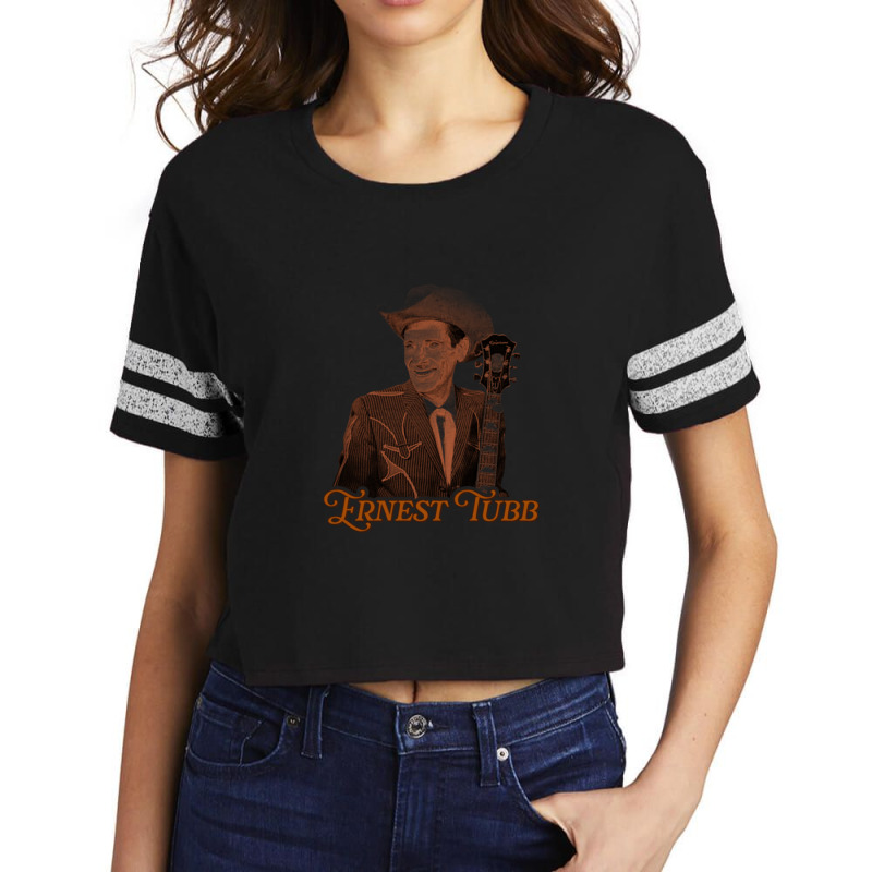 Classic Country Music Ernest Tubb Sepia Classic Country Honky Tonk Tri Scorecard Crop Tee by ZarkoSuklje | Artistshot