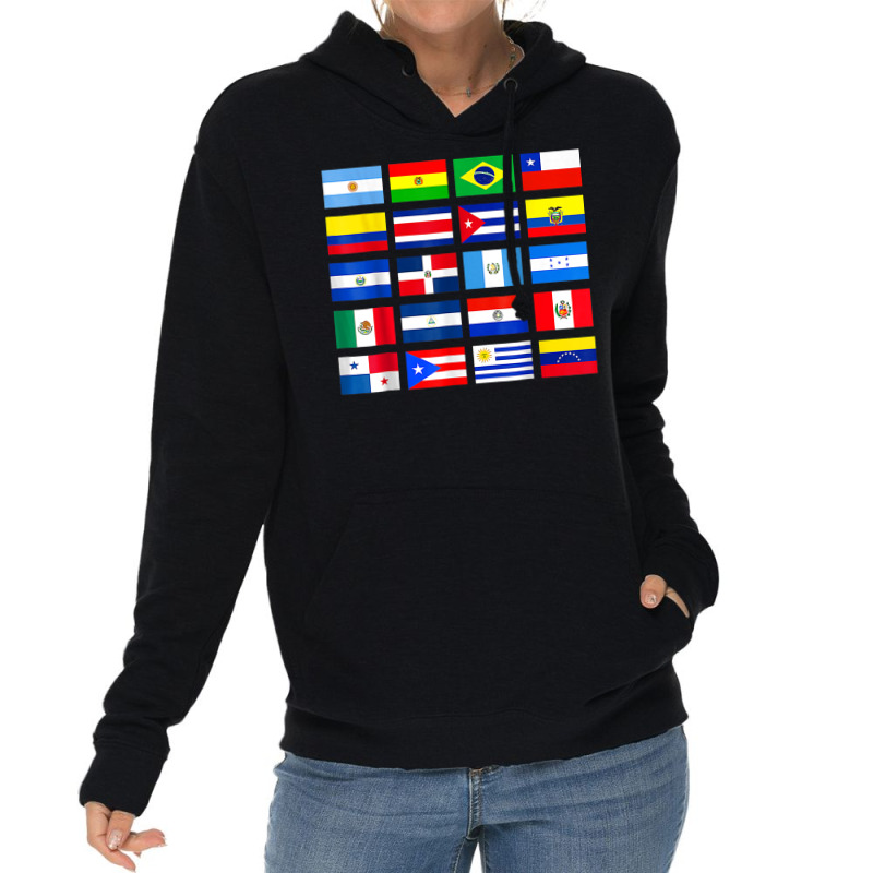 Vintage Latin American Flags Hispanic Heritage Month T Shirt Lightweight Hoodie by cm-arts | Artistshot