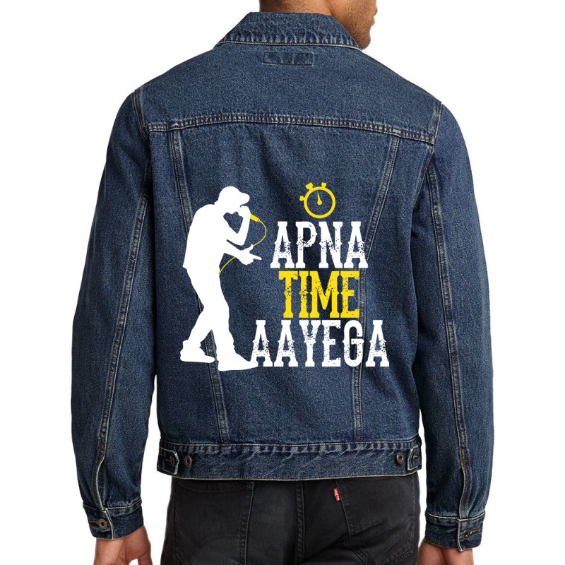 Apna Time Aayega Rapper Hindi Quote Men Denim Jacket by cm-arts | Artistshot