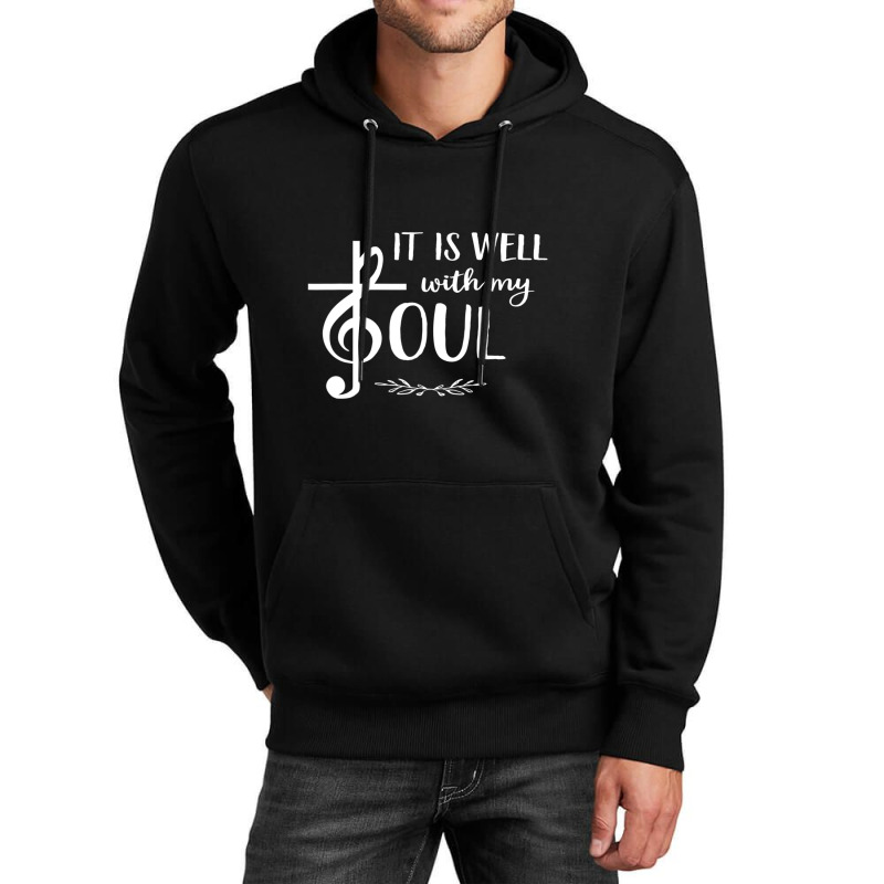 Religious Christian Music Well With My Soul Treble Unisex Hoodie by cm-arts | Artistshot