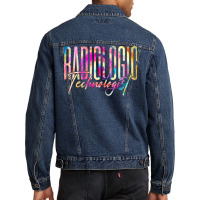 Funny Radiologic Technologist Retro Radiology X Ray Rad Tech Long Slee Men Denim Jacket | Artistshot