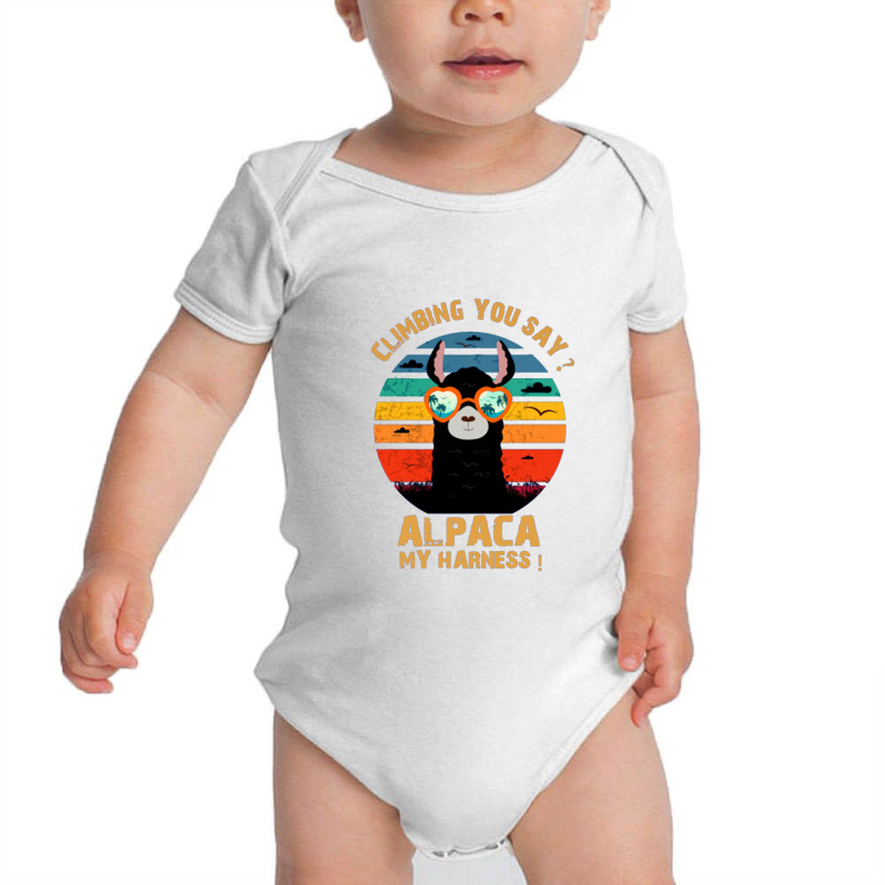 Climbing You Say Alpaca My Harness Funny Rock Climber Gift Baby Bodysuit | Artistshot