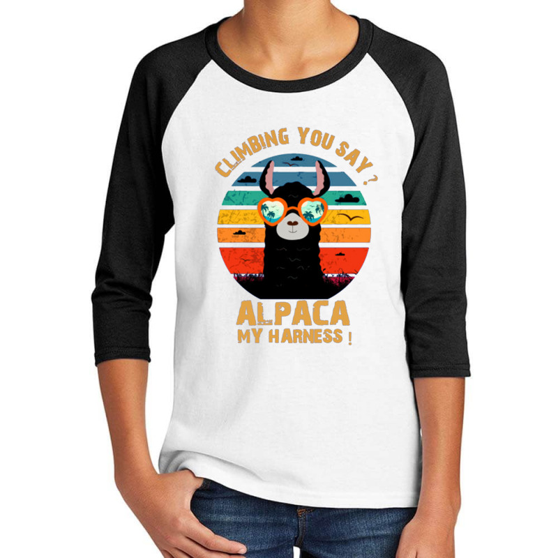 Climbing You Say Alpaca My Harness Funny Rock Climber Gift Youth 3/4 Sleeve | Artistshot