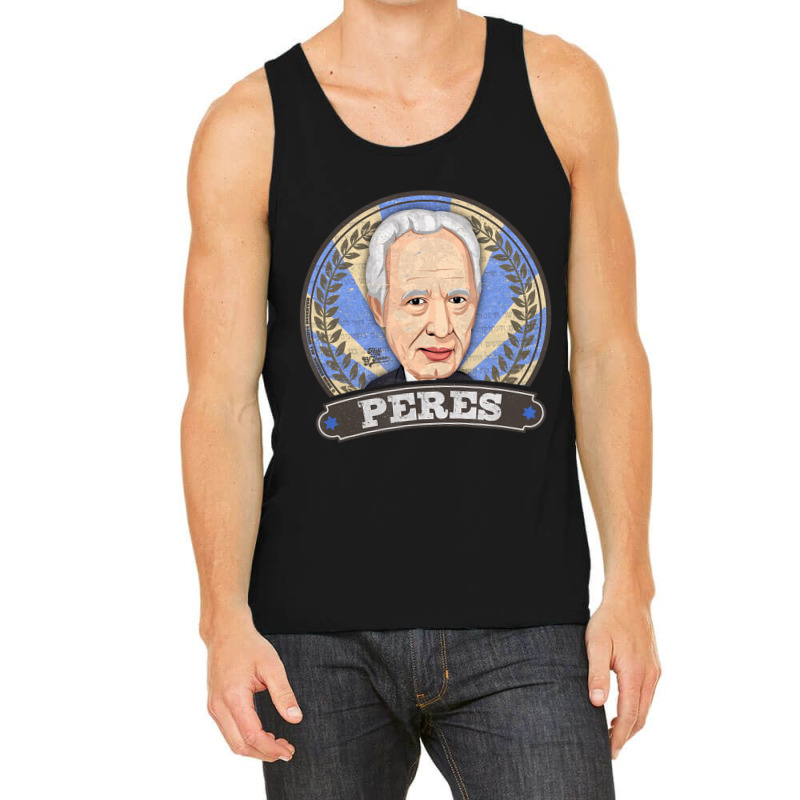 Shimon Peres Israeli President Prime Minister Retro Style Tank Top by Adcock Salmon | Artistshot