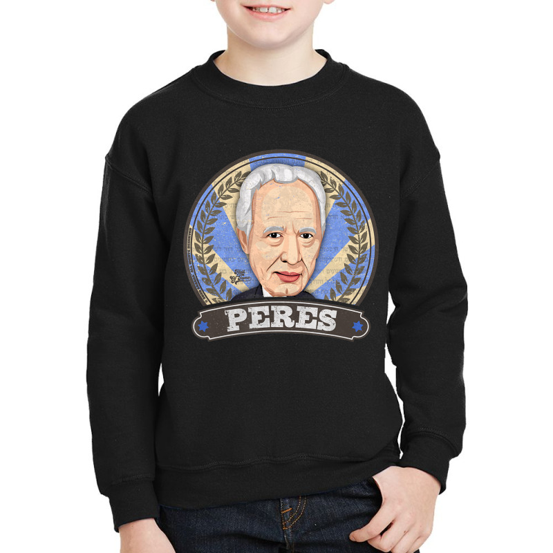 Shimon Peres Israeli President Prime Minister Retro Style Youth Sweatshirt by Adcock Salmon | Artistshot