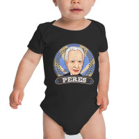 Shimon Peres Israeli President Prime Minister Retro Style Baby Bodysuit | Artistshot