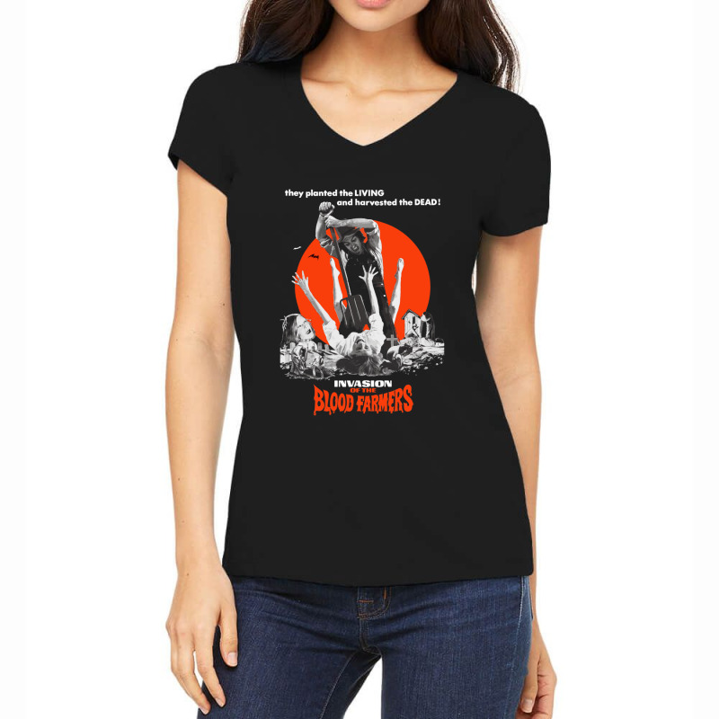 Invasion Of The Blood Farmers 1 Women's V-Neck T-Shirt by AmandaGoodrich | Artistshot