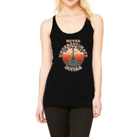 Mens Never Underestimate An Old Man With A Guitar Racerback Tank | Artistshot