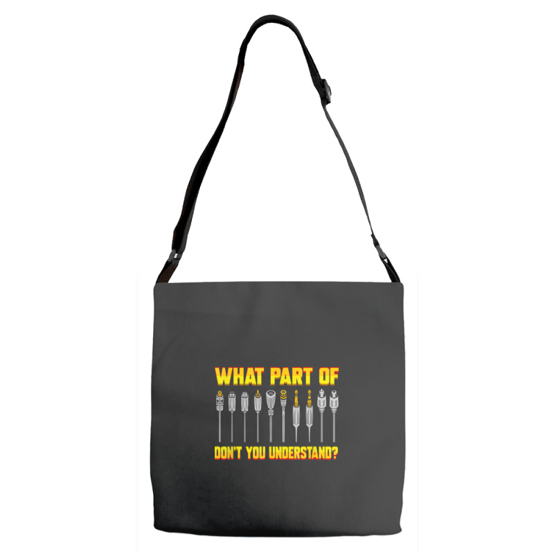 Sound Engineer Dj Audio Guy Music Production Engineering 1 Adjustable Strap Totes | Artistshot