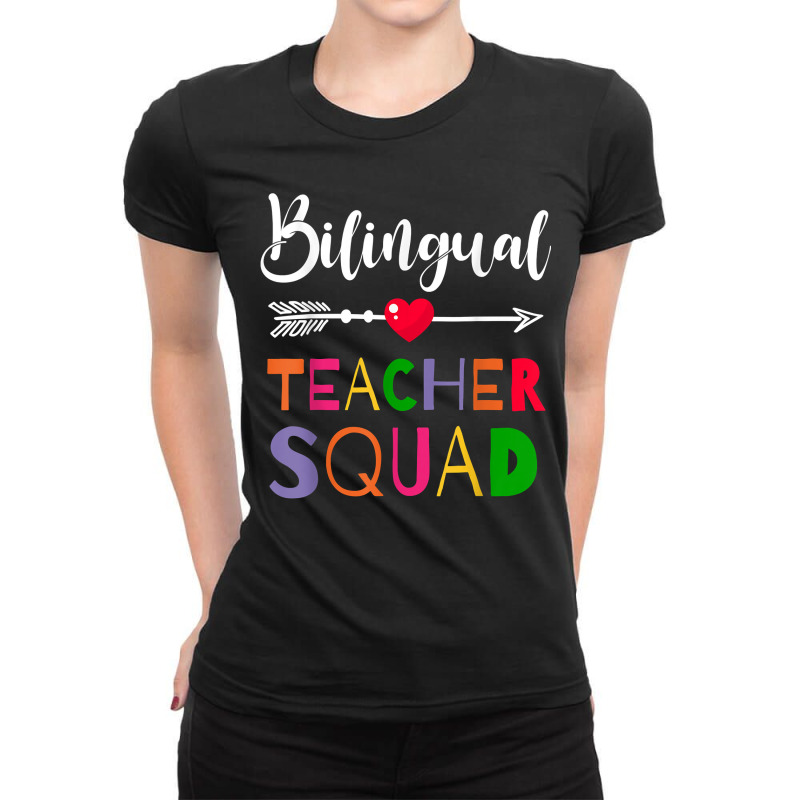 Awesome Bilingual Teacher Squad Funny Colleague Ladies Fitted T-Shirt by JonathonBarringer | Artistshot