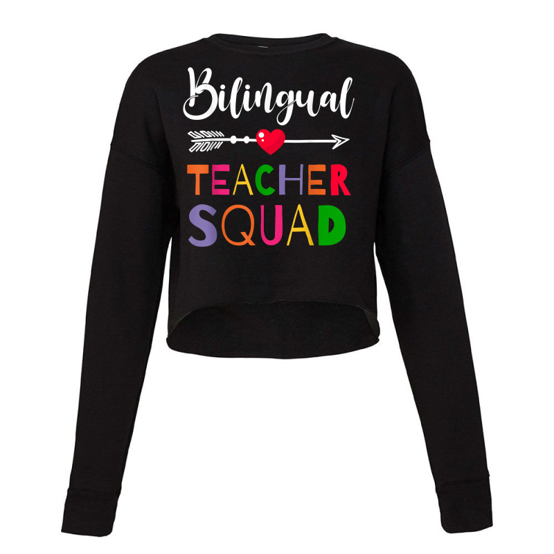 Awesome Bilingual Teacher Squad Funny Colleague Cropped Sweater by JonathonBarringer | Artistshot