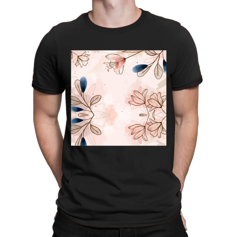 Hand Painted Watercolor Floral Batik Pattern T-shirt | Artistshot