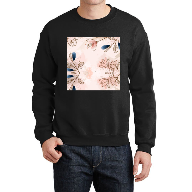 Hand Painted Watercolor Floral Batik Pattern Crewneck Sweatshirt | Artistshot