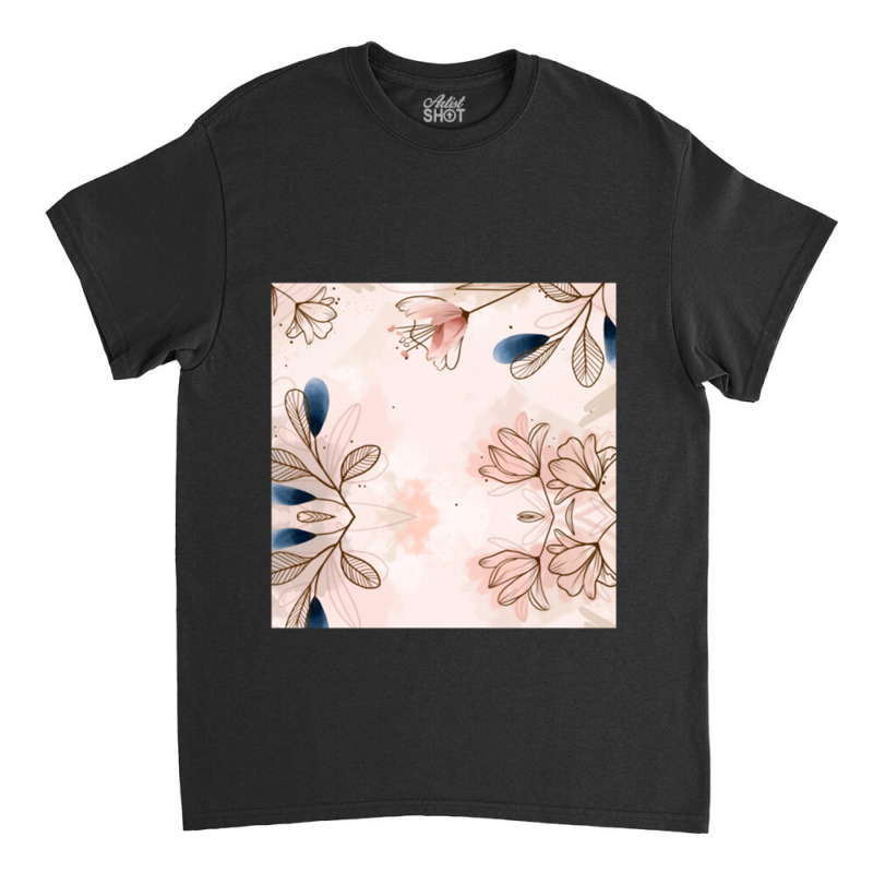 Hand Painted Watercolor Floral Batik Pattern Classic T-shirt | Artistshot