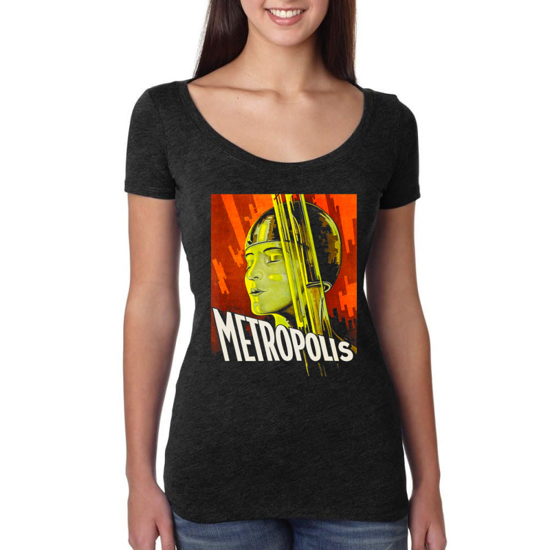 Mens Metropolis 1927 Movie Poster Women's Triblend Scoop T-shirt by cm-arts | Artistshot