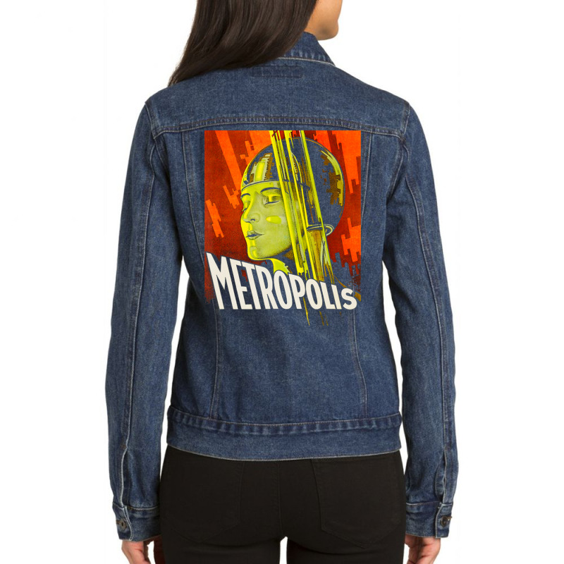 Mens Metropolis 1927 Movie Poster Ladies Denim Jacket by cm-arts | Artistshot