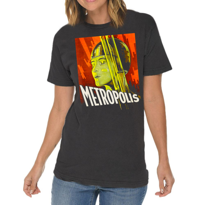 Mens Metropolis 1927 Movie Poster Vintage T-Shirt by cm-arts | Artistshot