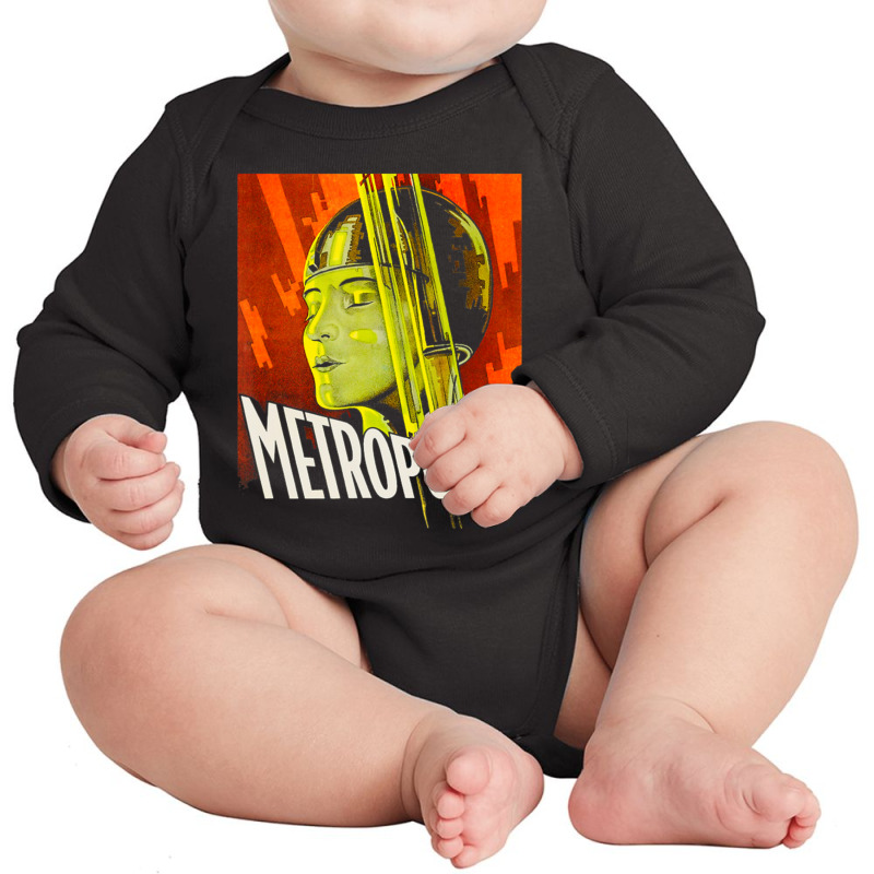 Mens Metropolis 1927 Movie Poster Long Sleeve Baby Bodysuit by cm-arts | Artistshot