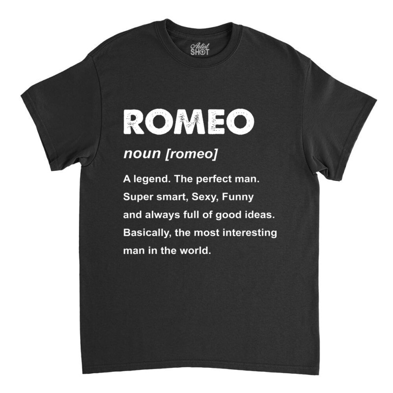 Mens Romeo Name Classic T-shirt | Artistshot