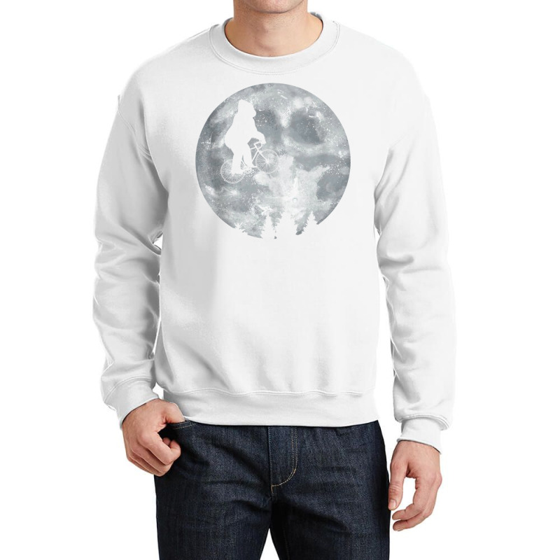 Gorilla Riding Moon Bike Halloween Lunar Cycling Cyclist Tank Top Crewneck Sweatshirt | Artistshot