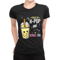 K-pop And Bubble Tea Hallyu Korean Fashion Music Lover Ladies Fitted T-shirt | Artistshot